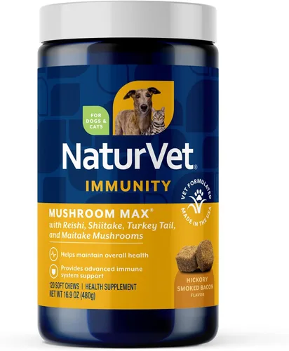 Vista 8 de NaturVet Mushroom Max - Suplemento avanzado para perros de apoyo inmunológico – Ayuda a fortalecer la inmunidad, la salud general de los perros