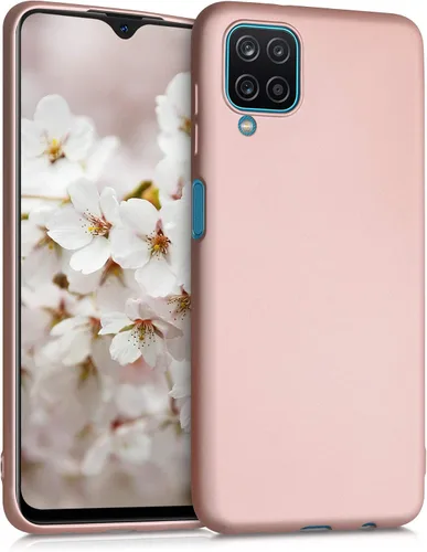 Vista 50 de kwmobile Funda compatible con Samsung Galaxy A12 - Funda protectora de silicona TPU suave y delgada - Azul Báltico