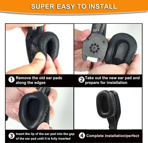 Vista 5 de B450-XT Mod Kit almohadillas para los oídos + espuma para micrófono, funda de repuesto defean para almohadillas compatibles con auriculares