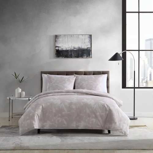 Vista 15 de Kenneth Cole New York - Juego de funda de edredón tamaño King, ropa de cama reversible de algodón con fundas a juego, decoración moderna del hogar