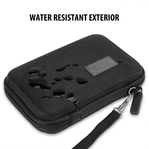 Vista 3 de USA GEAR Funda para disco duro – Funda para disco duro externo compatible con Western Digital Elements, disco duro portátil Seagate, Toshiba Canvio