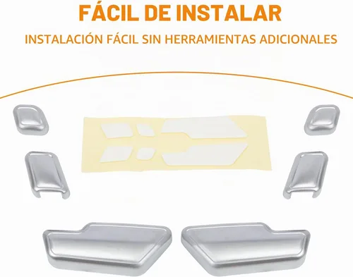 Vista 4 de Compatible con Mercedes Benz, Accesorios de Cubierta de Botón de Ajuste de Asiento de Puerta, Calcomanías de Botones de Ajuste de Asiento para Clase