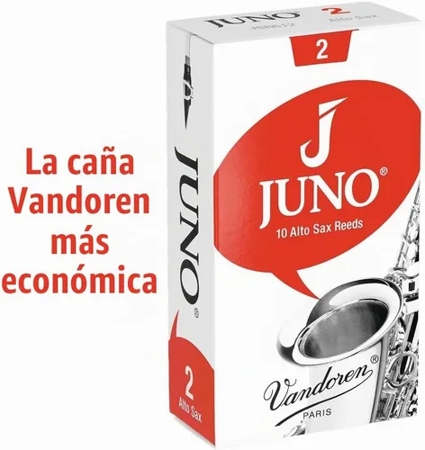 Vista 2 de Vandoren JUNO Cañas para saxofón alto, fuerza 2, caja de 10, JSR612