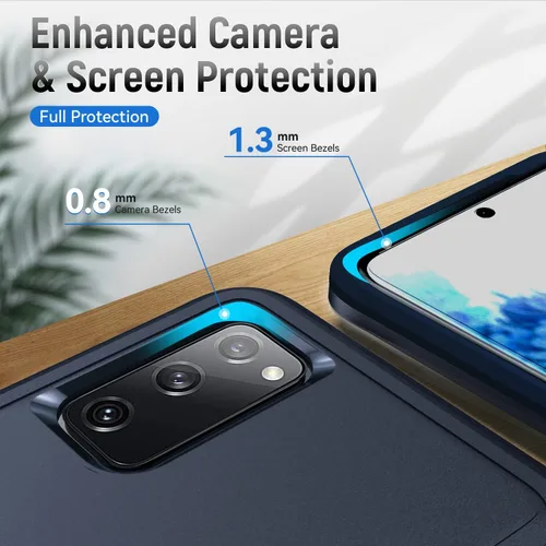 Vista 5 de Asuwish Funda de teléfono para Samsung Galaxy S20 FE Gaxaly S 20 FE 5G UW de 6.5 pulgadas con cubierta protectora de pantalla y celular protectora