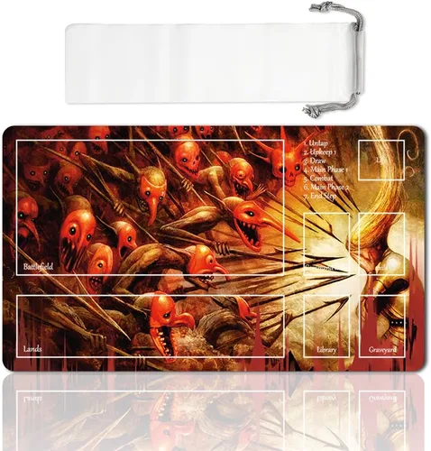 Vista 34 de Juego de mesa MTG Playmat Games Tamaño 60X35 cm CCG Compatible para TCG RPG CCG Play Mats (Ajani Steadfast-Zone)