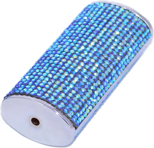 Vista 2 de Bling Bedazzled - Funda para encendedor de diamantes de imitación (color aguamarina AB)