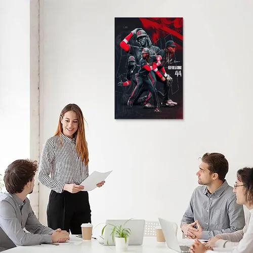 Vista 5 de GAGALU Elly De La Cruz - Póster impreso en lienzo de béisbol, arte de pared para decoración de oficina en casa, pintura #5916, sin marco, 12 x 18
