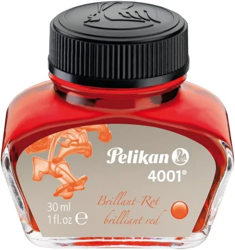 Vista 3 de Tinta embotellada Pelikan color negro brillante para plumas estilográficas, 30 ml (4001)