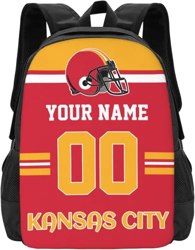 Vista 28 de Mochila de estilo de fútbol personalizado Mochila personalizada con nombre y número Mochilas personalizadas de alta capacidad bolsa regalos, Arizona