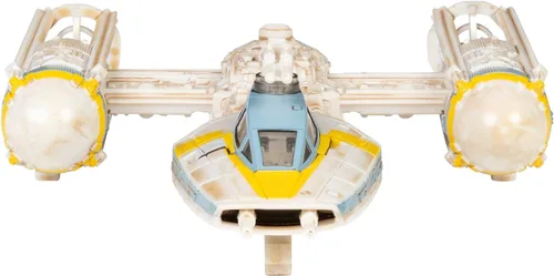 Vista 2 de Star Wars Micro Galaxy Squadron Gold Leader's Y-Wing - Vehículo de clase Starfighter de 5 pulgadas con accesorios de micro figura Jon Vander