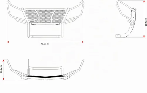 Vista 4 de Black Horse - Protector de rejilla resistente compatible con Dodge 07-09 / 07-16 Sprinter /10-20 Mercedes-Benz Sprinter (excl. 2015 4x4) parachoques