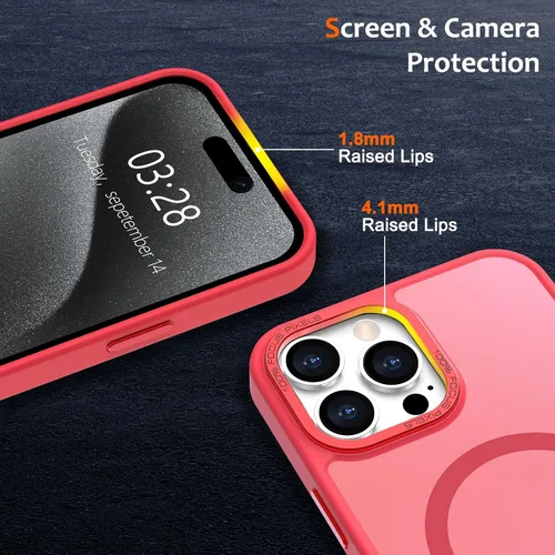 Vista 533 de Anuck - Funda magnética para iPhone 11 compatible con MagSafe, carcasa trasera mate translúcida dura, borde de TPU, delgada, resistente a impactos