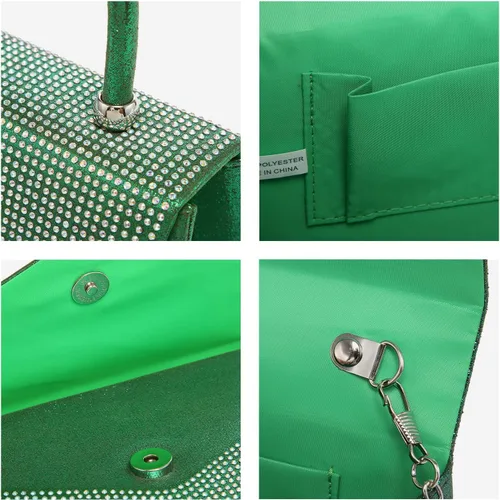 Vista 100 de Dasein Bolso de noche para mujer, embragues de fiesta, bolsos de boda, cóctel, baile de graduación, bolsos con purpurina esmerilada
