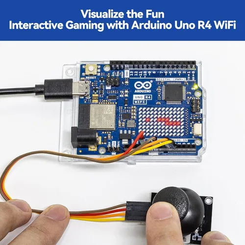 Vista 7 de SunFounder Elite Explorer Kit con Arduino Uno R4 WiFi Original, Cumple con RoHS, Bluetooth IoT ESP32 IIC LCD1602 OLED, Kit de Super Inicio