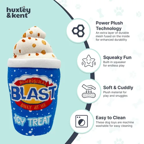 Vista 4 de Huxley & Kent Juguete Divertido para Perros con Chirriador – Juguetes de Felpa Power Plush Chirriantes para Perros Pequeños, Medianos y Grandes