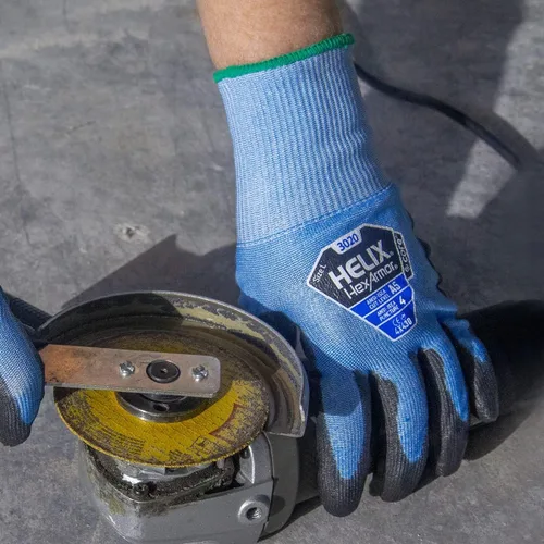 Vista 5 de HexArmor Cut-Resistant Polyurethane Palm Knit Work Gloves Helix® Core 3020