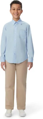 Vista 3 de French Toast Camisa de vestir de manga larga con botones para niños - E9004 2-Blanco