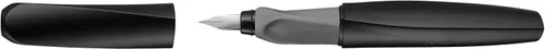 Vista 4 de Pelikan Pluma estilográfica Twist 946806 con 1 cartucho de tinta, punta media, color negro, en caja