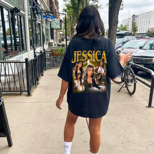Vista 6 de NAZENTI Personaliza tus propias camisetas Bootleg Rap, personaliza tu texto vintage camiseta, camisetas gráficas personalizadas, regalo