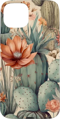 Vista 9 de Cactus Botanical Desert Western Funda bohemia moderna terracota para iPhone 17
