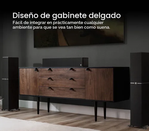 Vista 2 de Definitive Technology Dymension DM40 - Altavoz de torre delgado, matrices bipolares ajustables, (4) woofer de rango medio de 4.5 pulgadas y tweeter