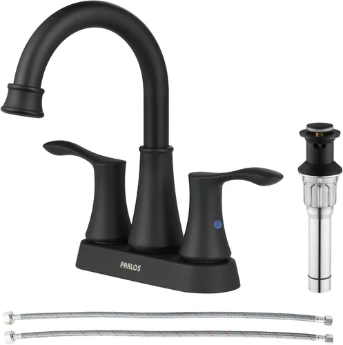 Vista 11 de PARLOS Grifo de lavabo de baño dorado cepillado de 4 pulgadas para tocador Oro cepillado