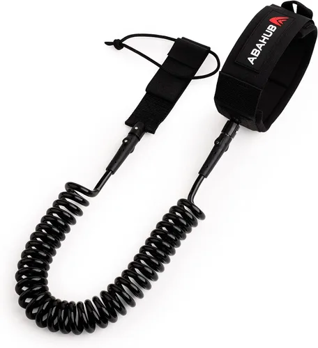 Vista 10 de Abahub Bobina SUP Correa,Correas de tablero de paleta en espiral de 10 pies negro (Black Lite)