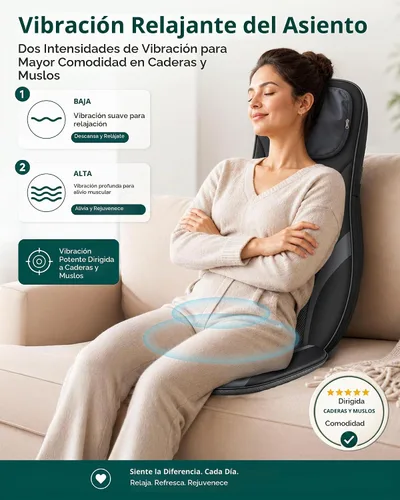 Vista 6 de Snailax Shiatsu - Masajeador de cuello y espalda con almohadilla de masaje