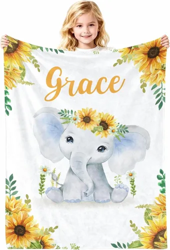 Vista 26 de Manta de bebé personalizada con nombre, cobijas de franela suaves y personalizadas con diseño de animales para recién nacidos, niños y niñas