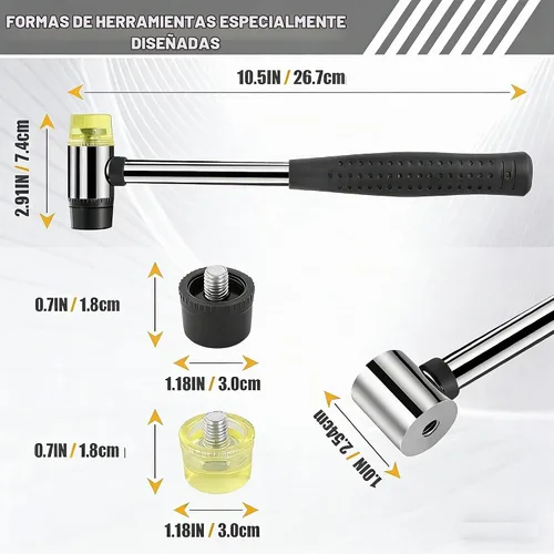 Vista 4 de Kit de 43 piezas para herramientas de suelo laminado, kit de instalación LVP, herramientas para suelos de vinilo, taco de golpeteo con mango