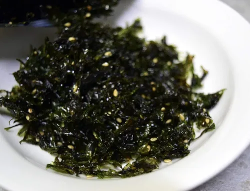 Vista 4 de Bocadillo coreano prémium de lavanda de algas sazonadas y saladas al mar, 1.76 oz (paquete de 2)