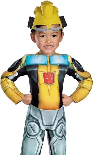 Vista 2 de Disfraz de robot de rescate BumbleBee para niños de Disguise., L
