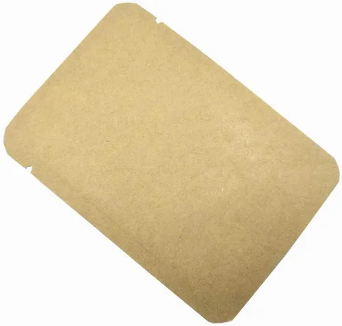 Vista 6 de FERENLI 100 bolsas de sellado térmico Mylar con tapa abierta de papel kraft