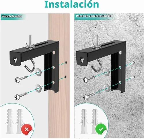 Vista 7 de WALI Soporte Universal para Pantalla de Proyector de Techo, Soporte de Montaje en Pared con Soportes en L, Extensión Ajustable de 6 Pulgadas con Kit