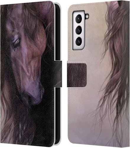Vista 79 de Head Case Designs Officially Licensed Laurie Prindle A Morgan Christmas Western Stallion Leather Wallet Case Compatible with Samsung Galaxy A07 4G