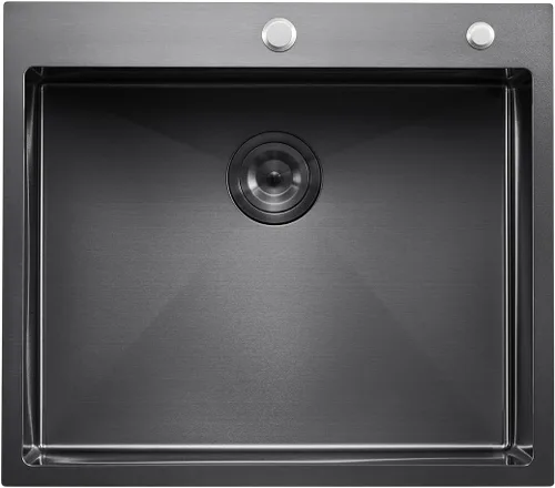 Vista 11 de VEVOR Fregadero de cocina empotrado de 25" con profundidad de 9" Fregadero de cocina de montaje superior de un solo tazón Fregadero de acero