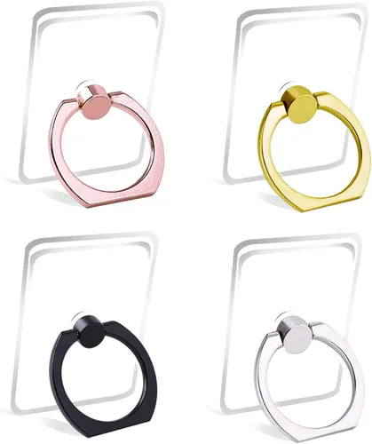 Vista 15 de Soporte de anillo para teléfono celular, lazo de agarre transparente para dedos, rotación de 360 grados, soporte para anillo de dedo