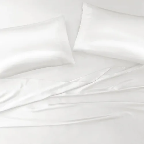 Vista 65 de Madison Park Essentials - Juego de sábanas de satén de lujo y sedoso con brillo natural, bolsillo elástico de 14 pulgadas para colchones de hasta 16
