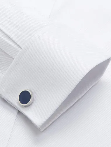 Vista 4 de Alimens & Gentle - Camisas de vestir, puños regulares, ajuste normal (Gemelos incluidos)