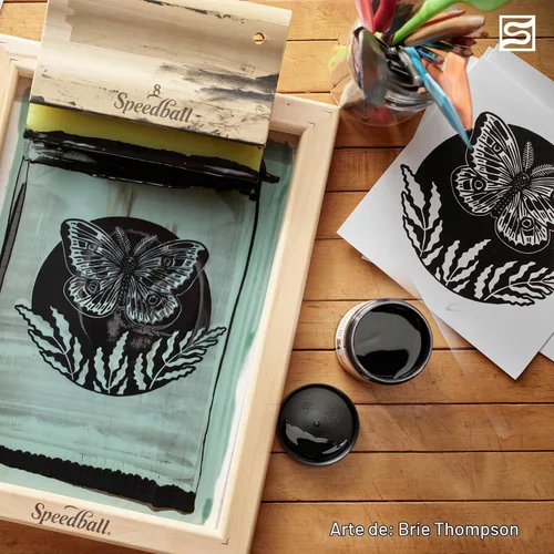 Vista 7 de Speedball Tinta acrílica para serigrafía, 8 oz, negra para impresiones en papel, fabricada en EE. UU