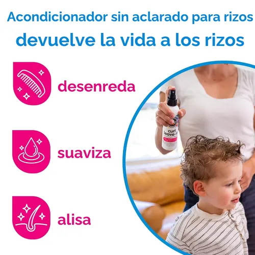 Vista 2 de So Cozy - Espray acondicionador sin enjuague, desenredante de cabello para niños y acondicionador para cabello rizado, sin parabenos, rizos sin