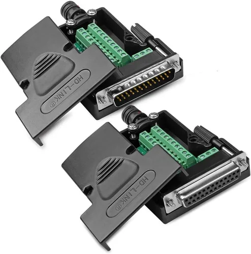 Vista 10 de 2 unids DB25 sin soldadura RS232 serie a 25 pines terminal