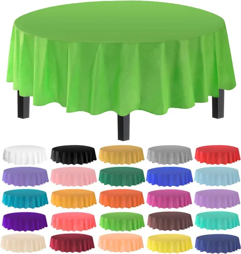 Vista 11 de allgala Juego de 12 manteles de plástico premium para mesa, desechables - 54 x 108 pulgadas - Impermeable, resistente a manchas, fácil de limpiar