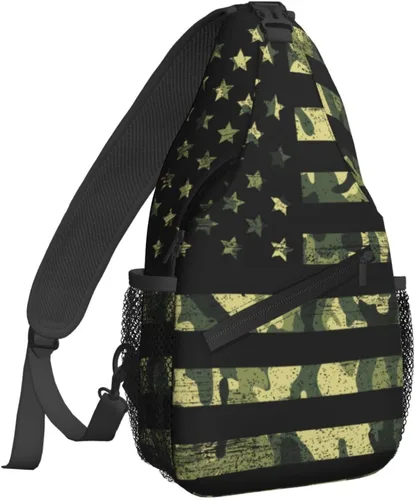Vista 28 de Famame Mochila bandolera para el pecho, bolsa de hombro, gimnasio, ciclismo, viajes, senderismo, mochila para hombres y mujeres.., MultiColor1
