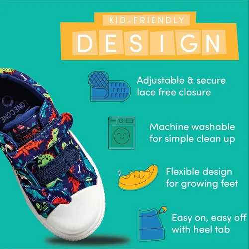 Vista 2 de LONECONE Unisex Toddler Sneakers and Kids' Sneakers in 7 Fun Patterns
