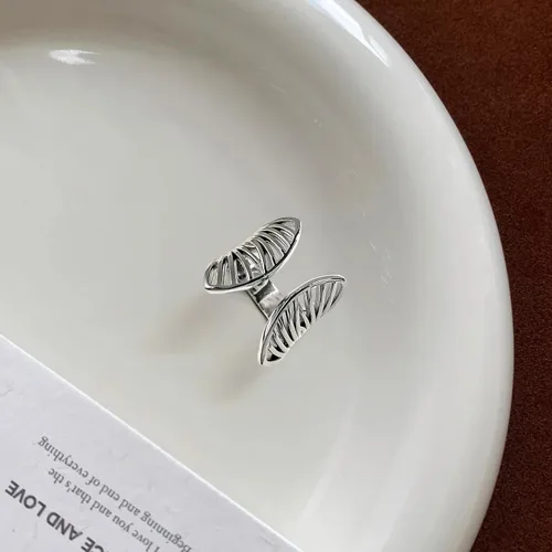 Vista 51 de Anillo de plata de ley 925, minimalista, ajustable, hecho a mano, para mujeres y niñas