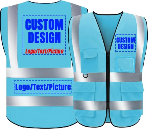 Vista 50 de BeautyWill Chaleco de Seguridad con Logo Personalizado Clase 2 Chaleco Reflectante de Alta Visibilidad Chaleco de Construcción Transpirable