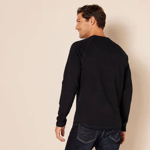 Vista 2 de Tienda Essentials - Camisa Henley de manga larga para hombre
