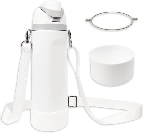 Vista 12 de Silicone Boot Set for Owala Water Bottle 24 oz, 32 oz, 40 oz - Includes Non-Slip Sleeve, Shoulder Strap & Handle Strap, Perfect Owala Accessories