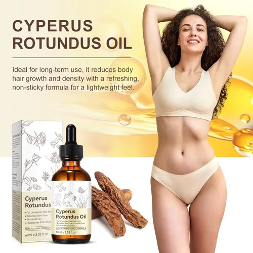 Vista 5 de Aceite Cyperus Rotundus para depilación, aceite Cyperus Rotundus para reducir el crecimiento del vello corporal, piel suave y depilación, hidratante